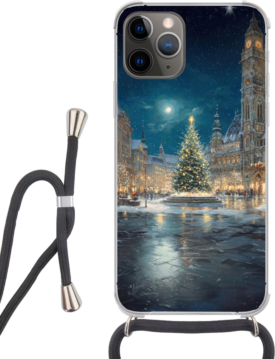 Kerstnacht - Stadsplein - Meerkleurig