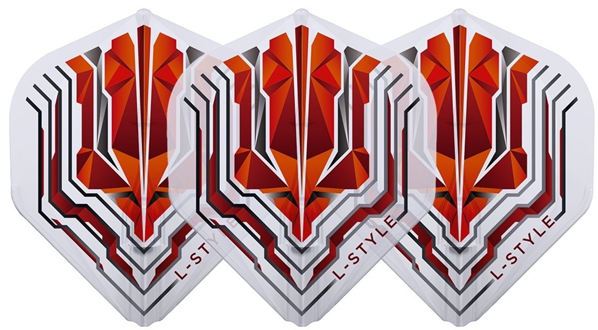 L-Style Champagne Flight EZ L1 Standard Origin Series Clear Red - Dart Flights