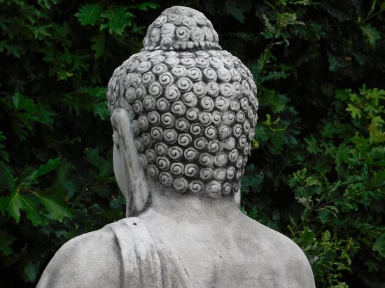 Statue de Bouddha XXL – 155 cm de Haut | Statue de Jardin en Pierre Massive