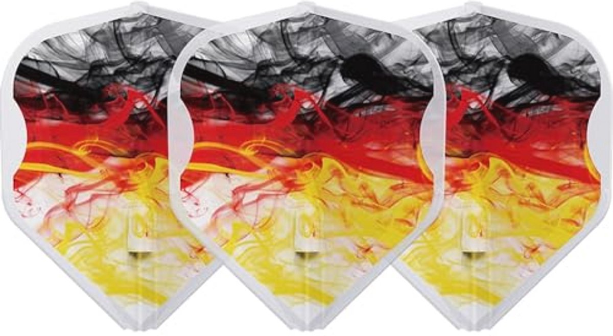 Dart Flights L-Style L1 EZ RYB Clear White voor Precisie en Controle