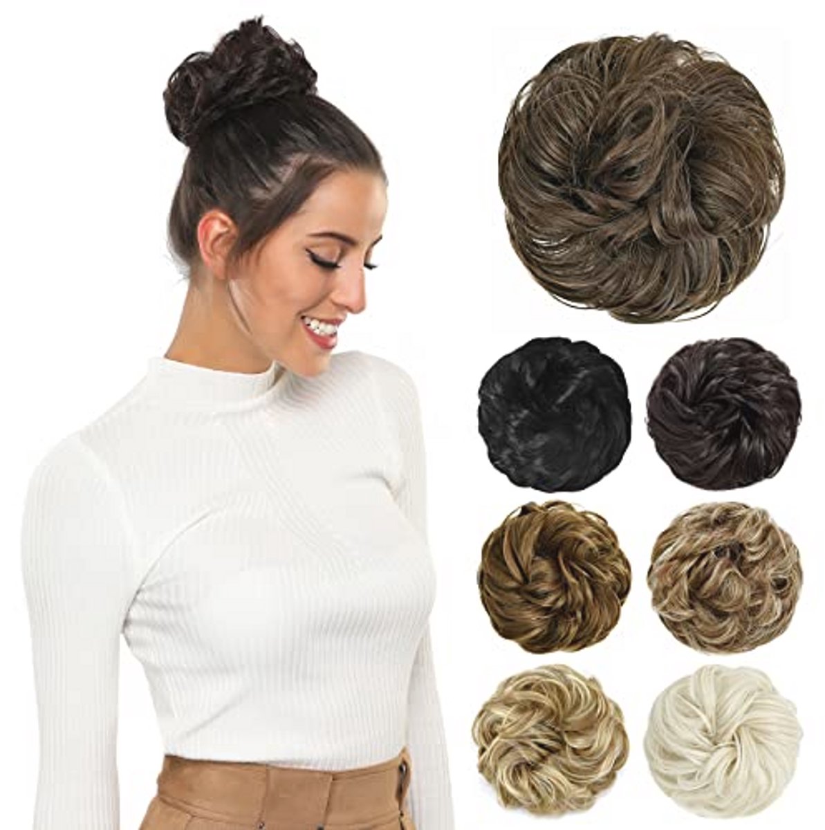 Rommelige Knot Haarstukjes voor Vrouwen - Kapsels en Haarverlenging