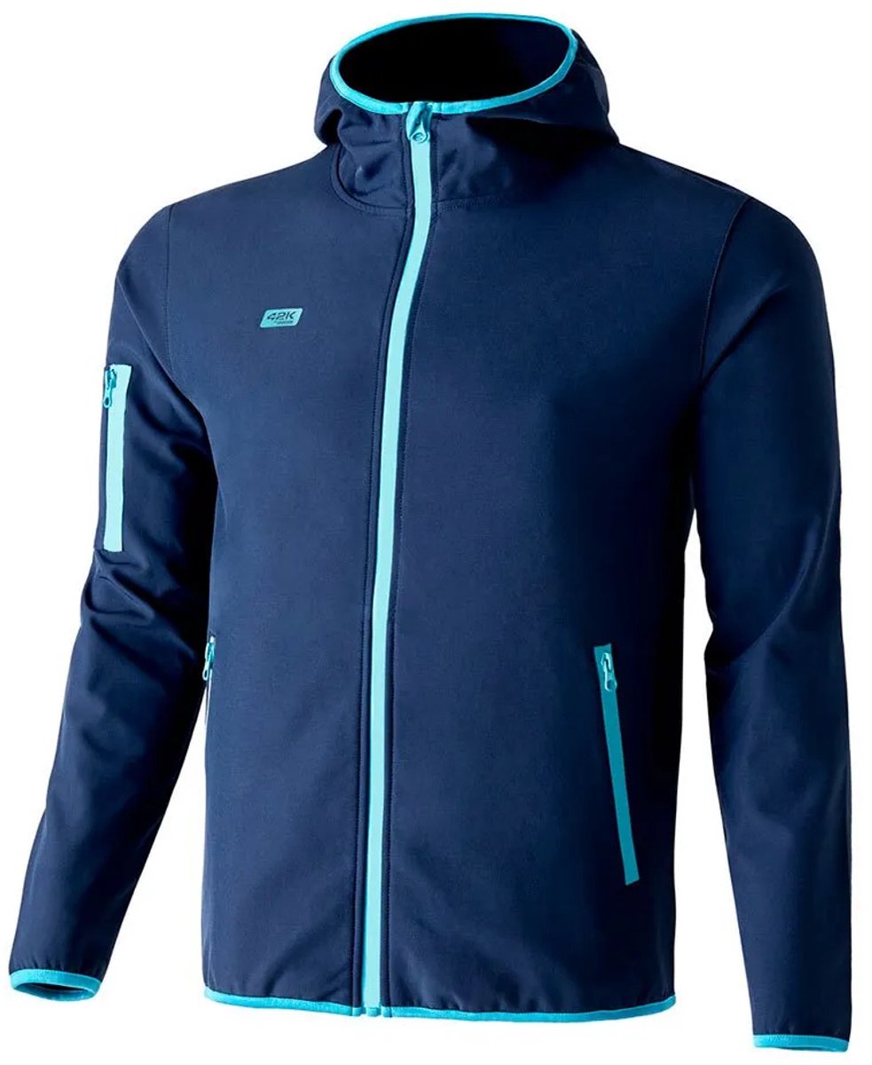 42k Running Softshell Jas Blauw S Man