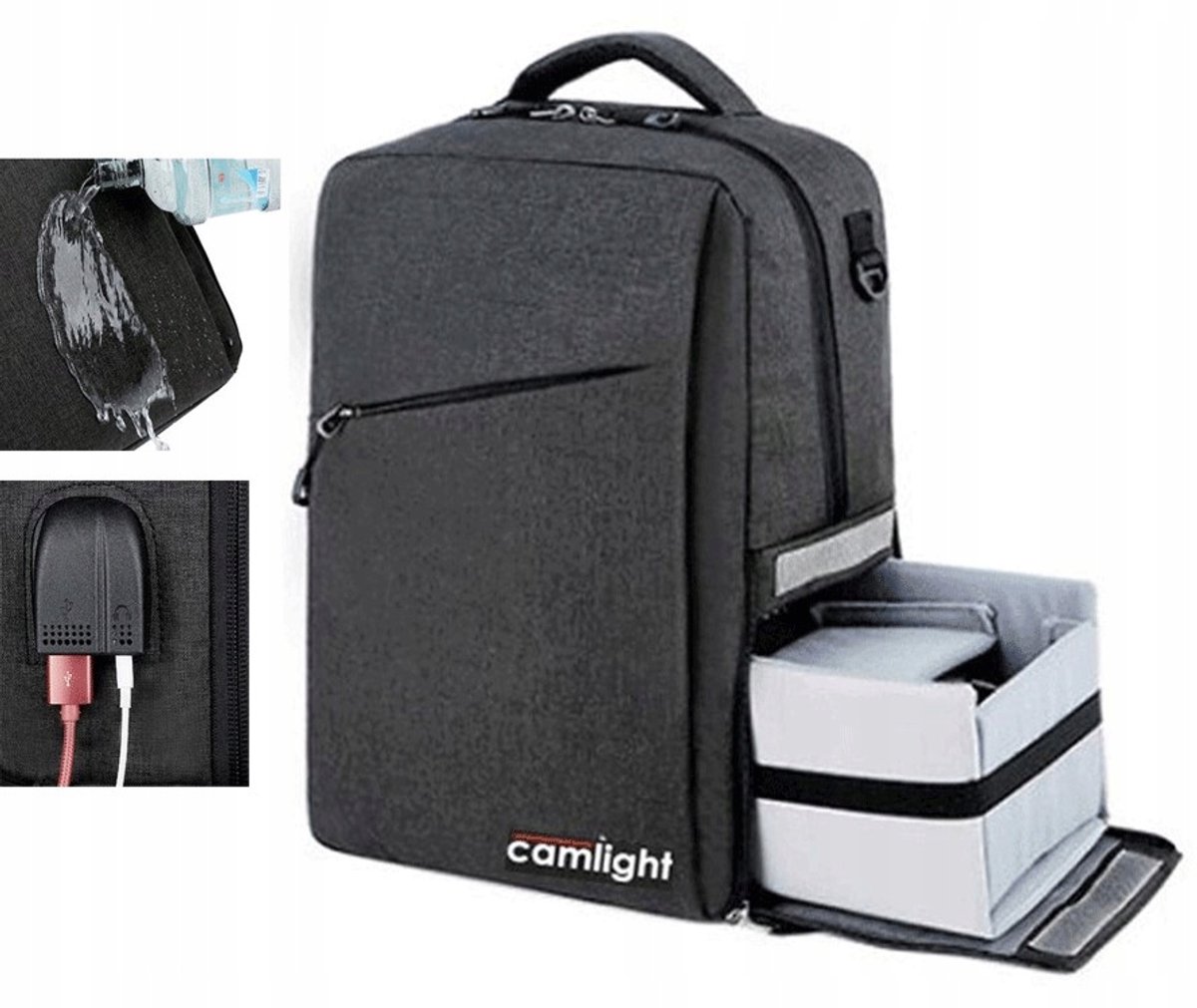 Camlight Camera Rugzak voor Olympus OM-D E-M1, E-M5 met USB