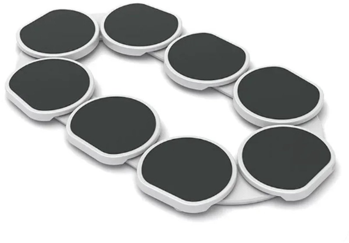 NaevaMi Draaiplateau - Draaischijf - Lazy Susan Draaiplateau - 360 Graden Rotatie - Ø40cm – Serveerplateau met 8 Platen – Draaibare Tafel Organizer - Hittebestendig en Antislip - Houten Draaischijf voor Eettafel