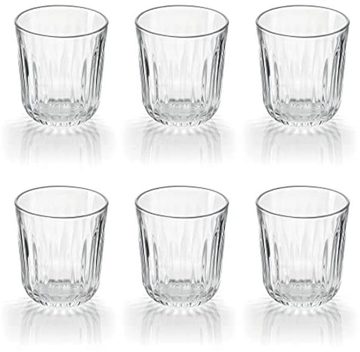 Set van 6 Everyday glazen bekers - Helder, Ø 8,5 x h9 cm