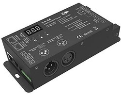 DMX512 & RDM Decoder voor LED RGBW Stripverlichting - Digitale Dimmer en Controller met RJ45 Aansluiting