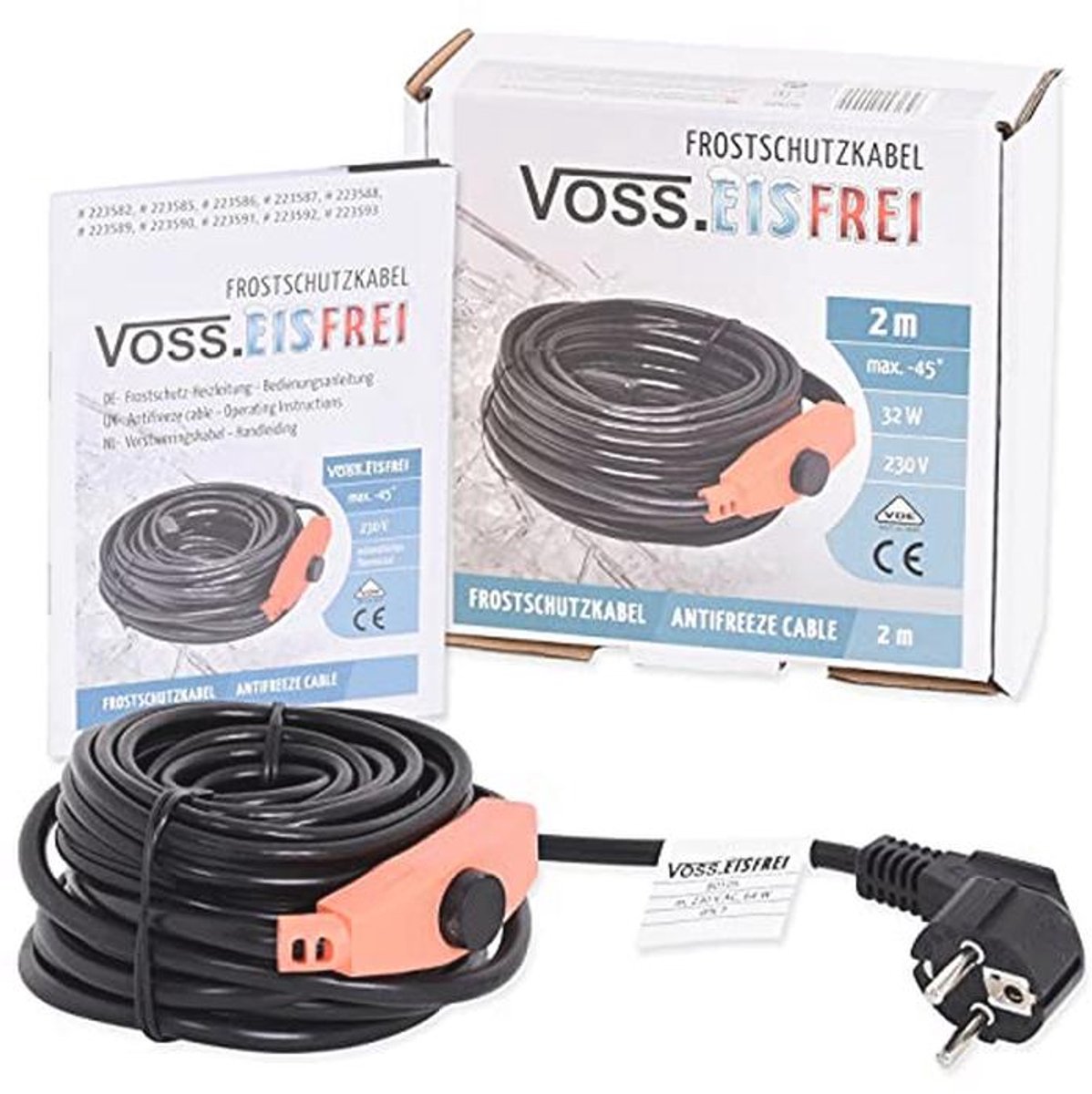 Vorstbeschermingskabel met Thermostaat - 2 Meter