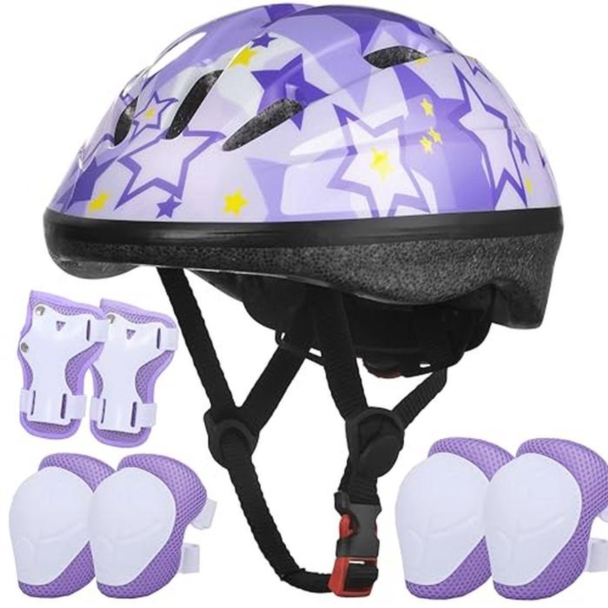 Verstelbare Kinderhelm met Beschermende Sportuitrusting voor Jongen en Meisje 3-8 Jaar