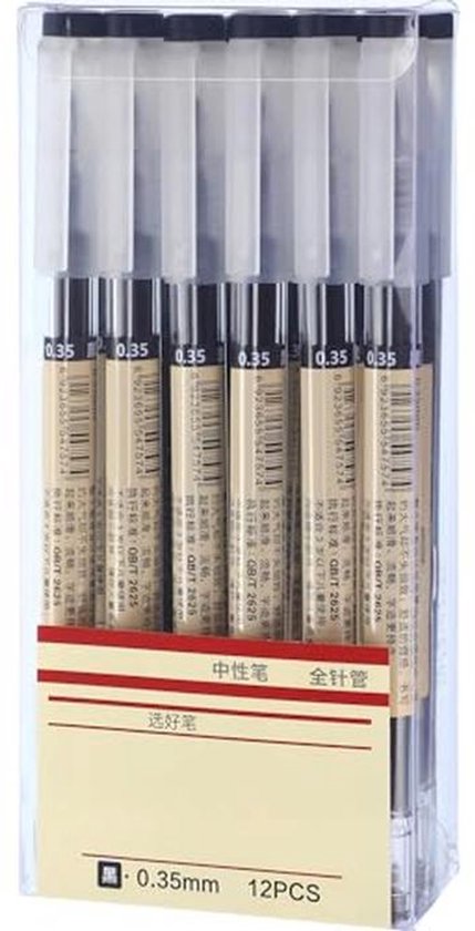 4 stks/partij 0.2mm Fijne Gel Pennen Wit Zwart Financiën Naald Pennen voor Schrijven Kantoor Schoolbenodigdheden 0.2 Dunne Lijn Pen Briefpapier  21