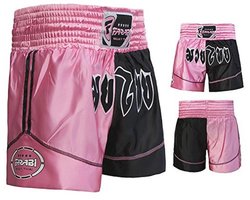 Farabi Sports Muay Thai Shorts Dames, Kickboks Shorts, Martial Arts, MMA, Grappling, Cage Fighting Gym Training, Oefening, Fitness Running Shorts
