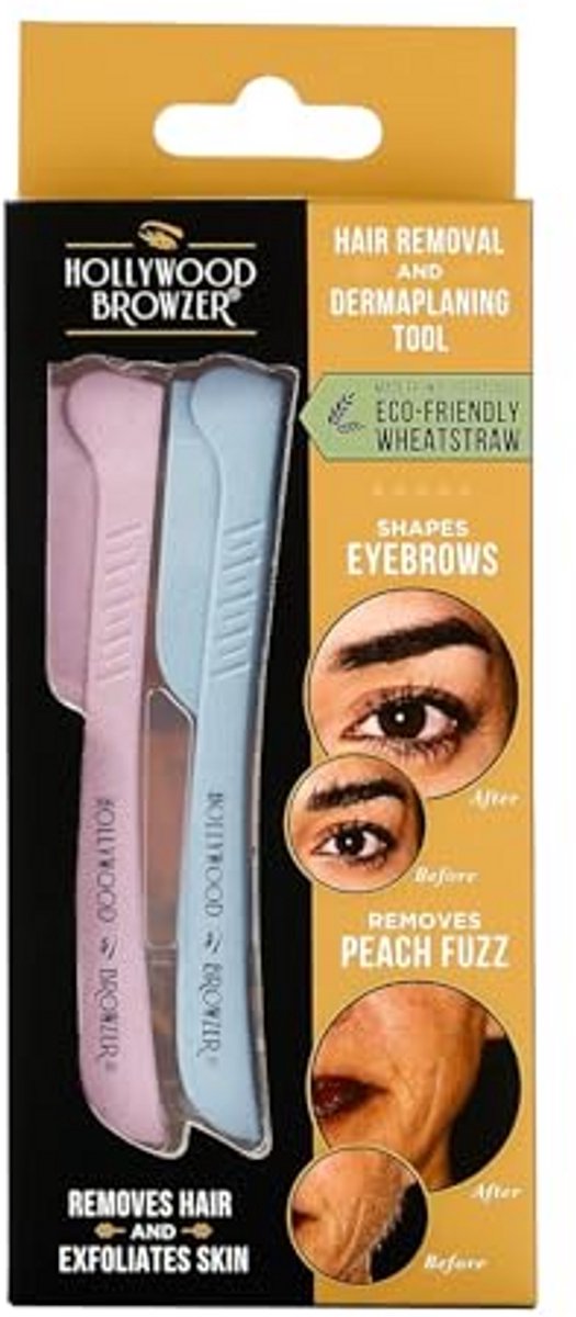 Dermaplaning Tool voor Gezicht en Wenkbrauwvorming - Verwijder Ongewenst Haar en Exfolieer Huid