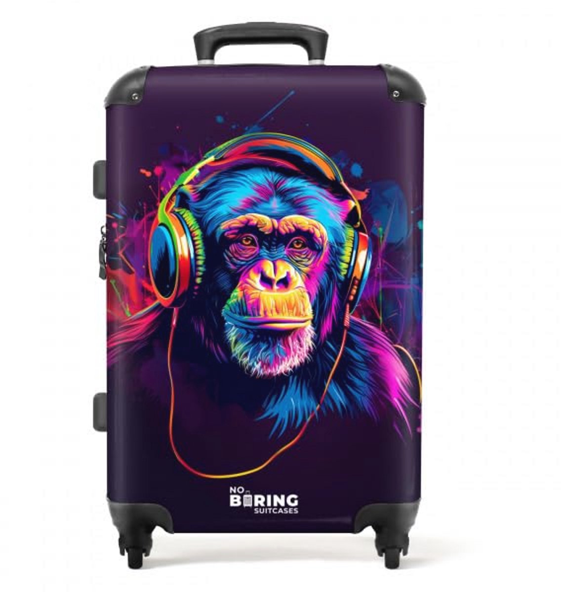Kindersuitcases met Neon Chimpanzee - Unieke en Kleurige Bagage voor Kinderen