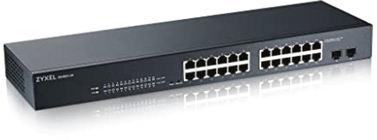 24-Poorts Gigabit Switch | Slim Beheerd | Rackmontage | VLAN, IGMP Snooping, QoS | Geluidsarm