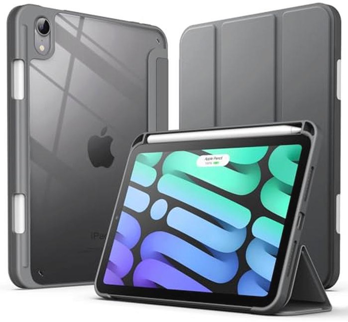 Dunne Tablet Case voor iPad mini met Pencil Houder en Heldere Achterzijde