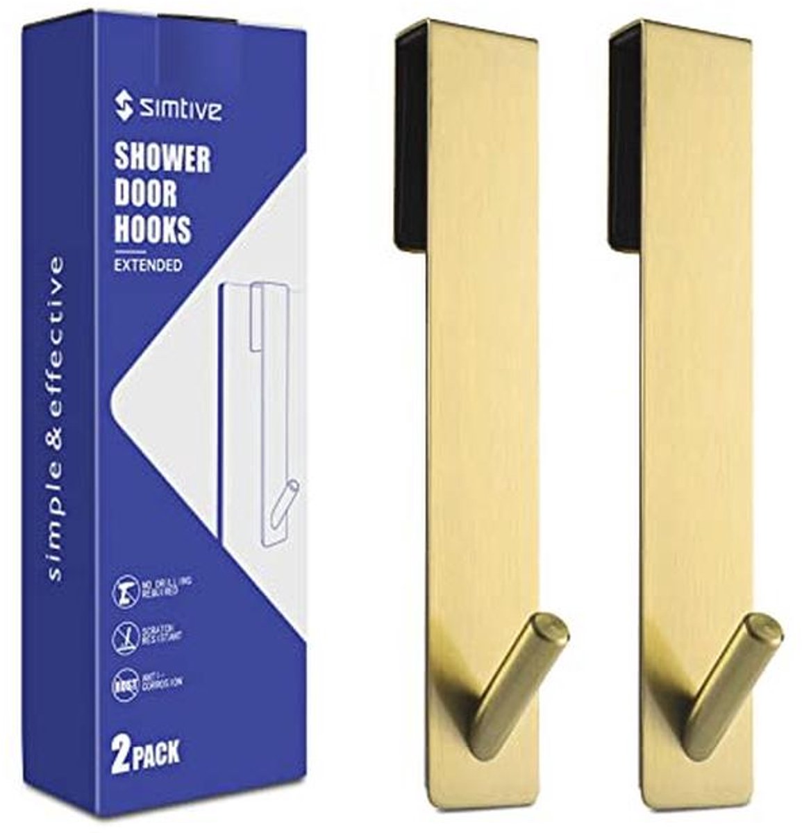 Verlengde Douchedeurhaken voor Badkamer - 7 Inch - Frameloze Glazen Douchedeur Handdoekhak
