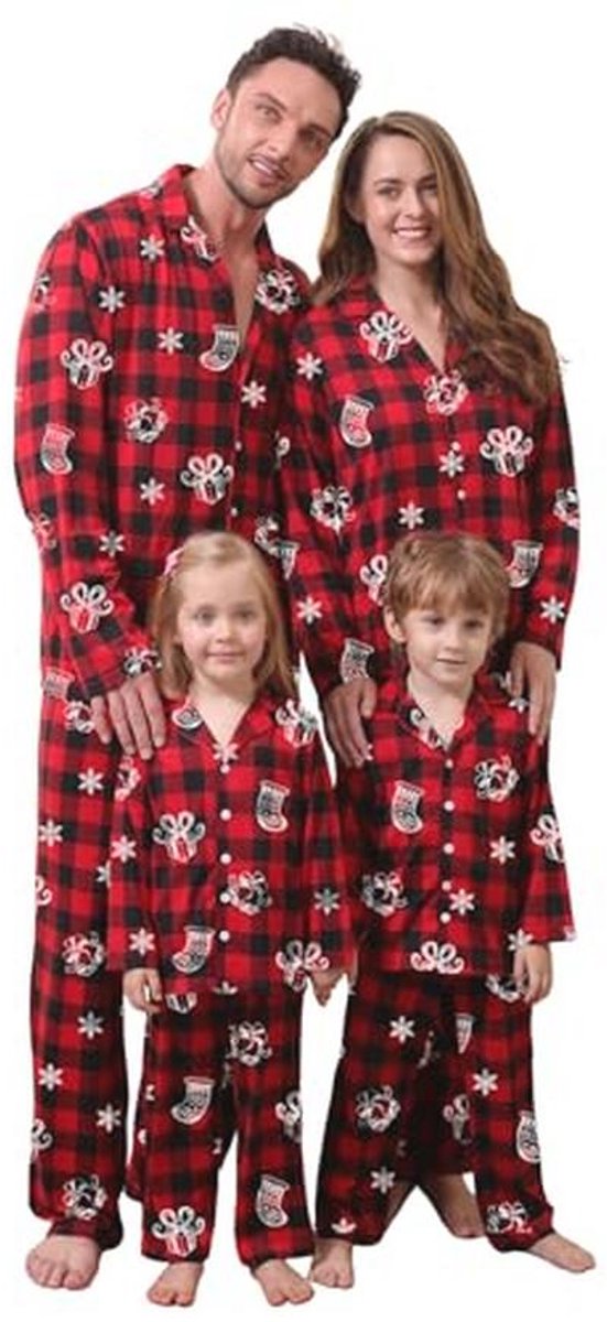 Gezellige Lange Mouw Pyjama voor het Gezin met Kerstmis Ontwerpen - Dames, Heren, Meisjes en Jongens