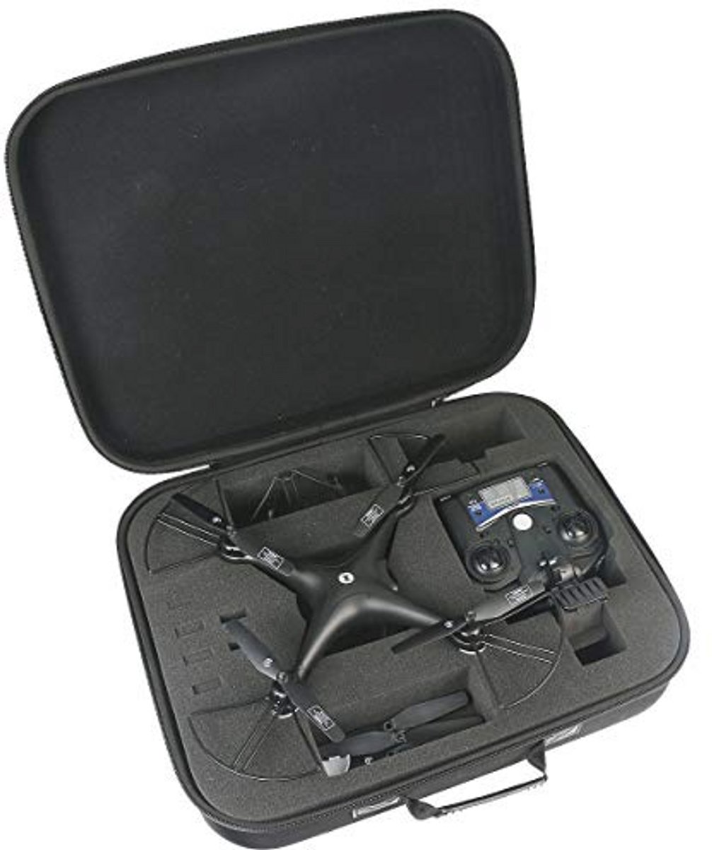 Harde reiskoffer voor opvouwbare drone met GPS FPV, Compact en Zwart