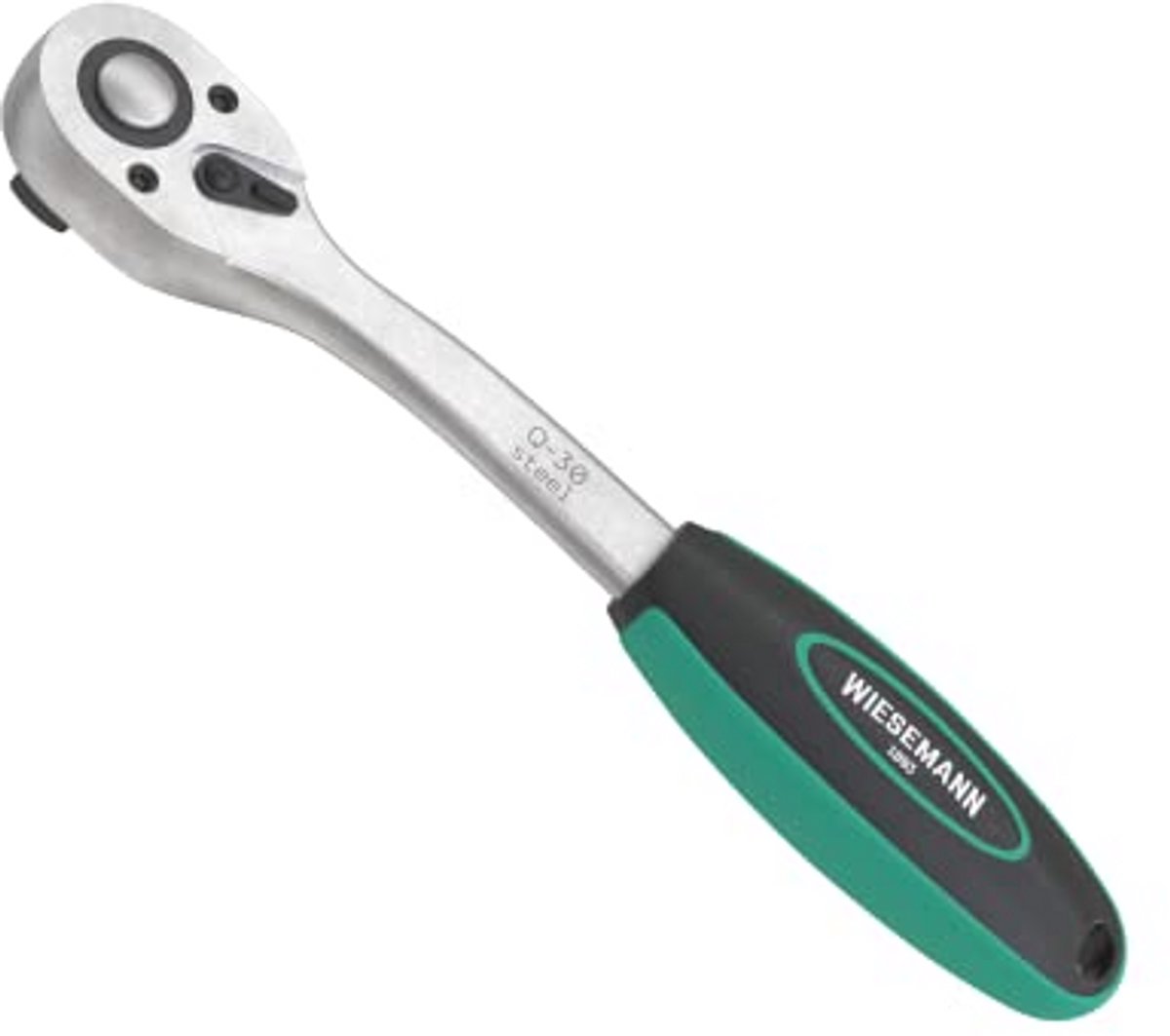 Grote omkeerbare ratel 1/2 inch met 72 tanden en tweecomponenten handvat
