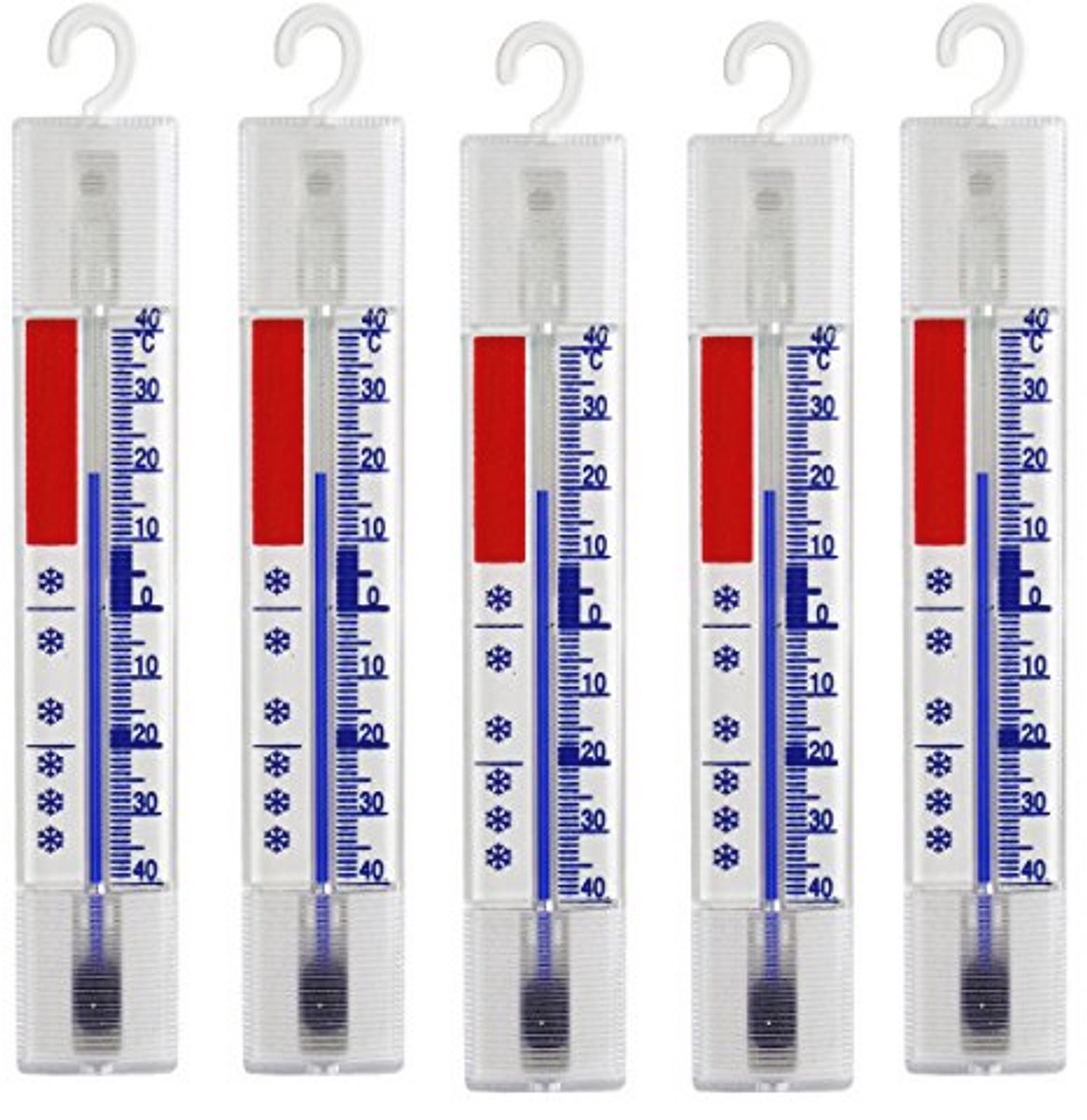 Analoge Koelthermometer voor Koelkast en Vriezer - Set van 5 Stuks