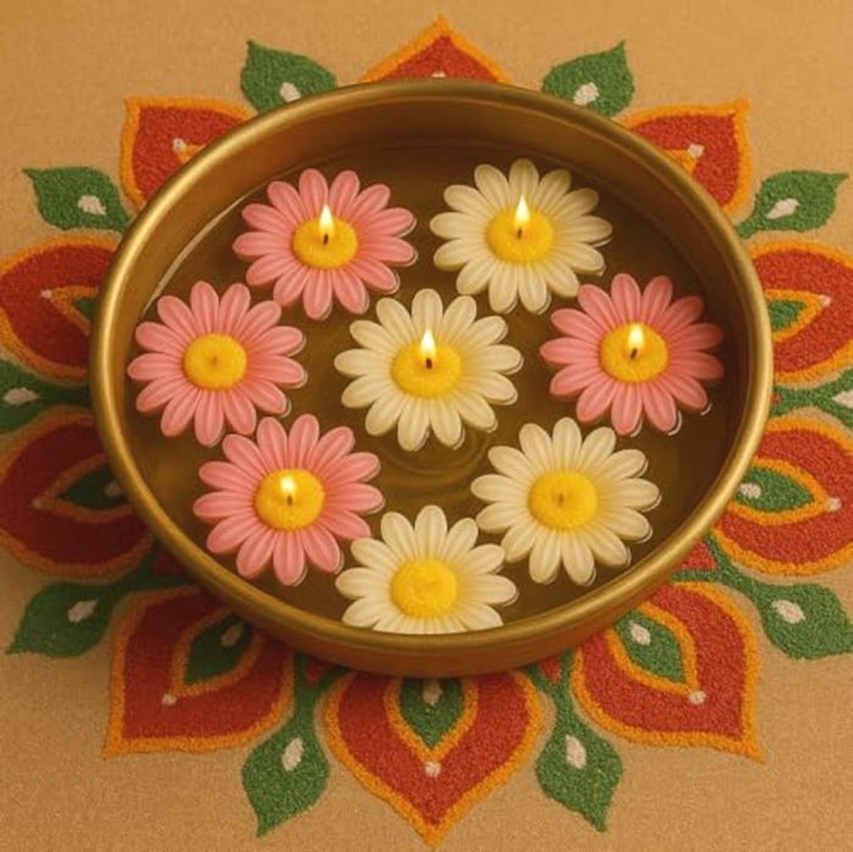 Drijvende geurkaarsen set - 8 stuks decoratieve bloemvormige kaarsen voor huisdecoratie