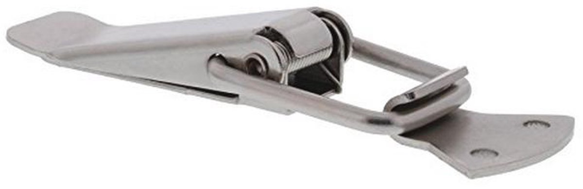Kistslot Spansluiting Kapslot Vernikkeld 76x26mm met Veer