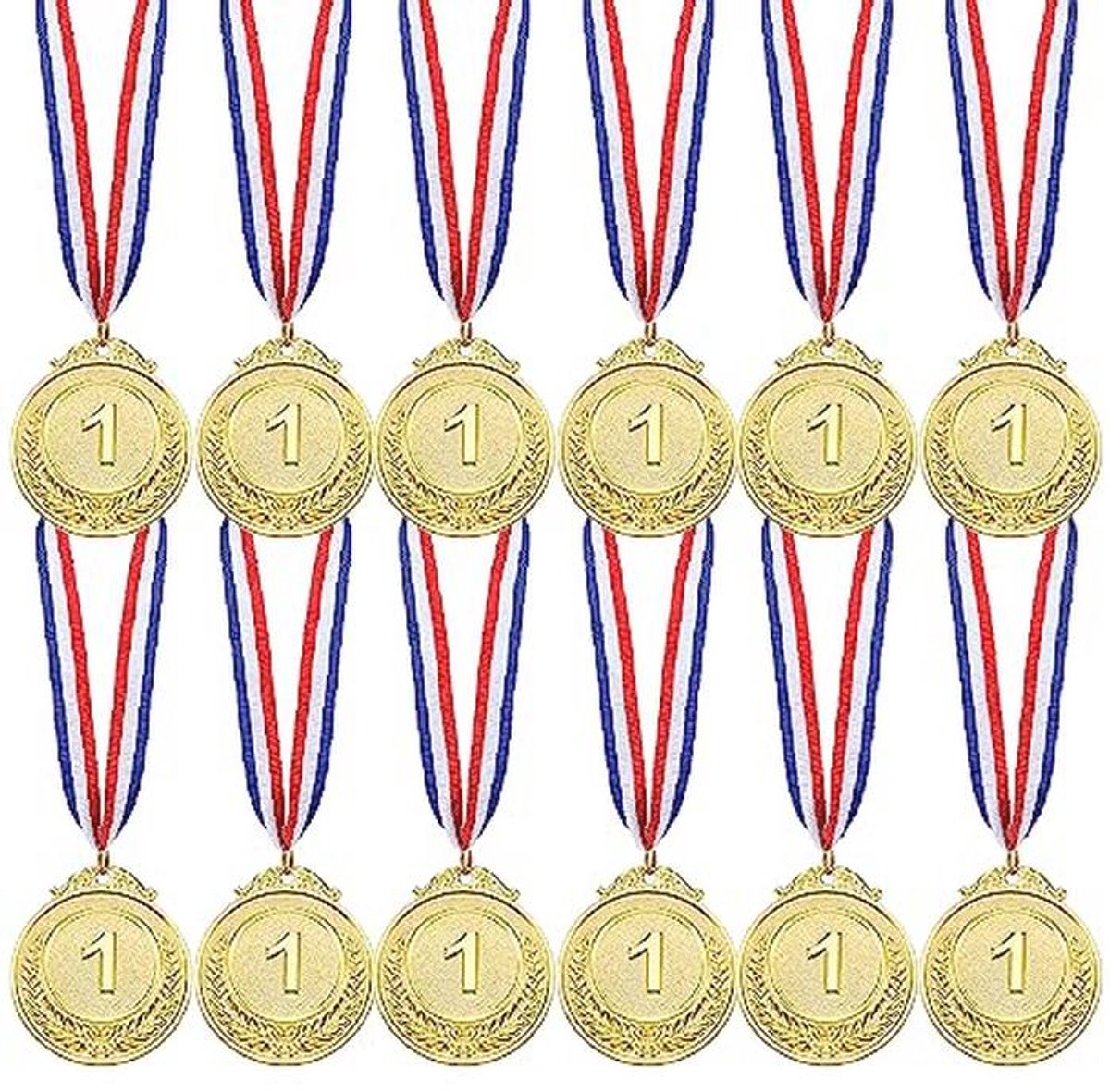 Gouden Winnaarmedaille - 12 Stuks voor Sportprijzen