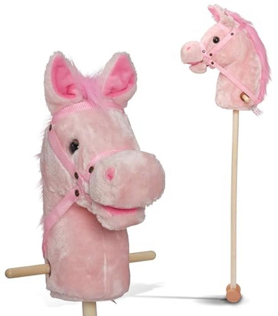 Schattig Pluche Stokpaard met Geluid - Hinnikend en Galopperend Speelgoed voor Kinderen