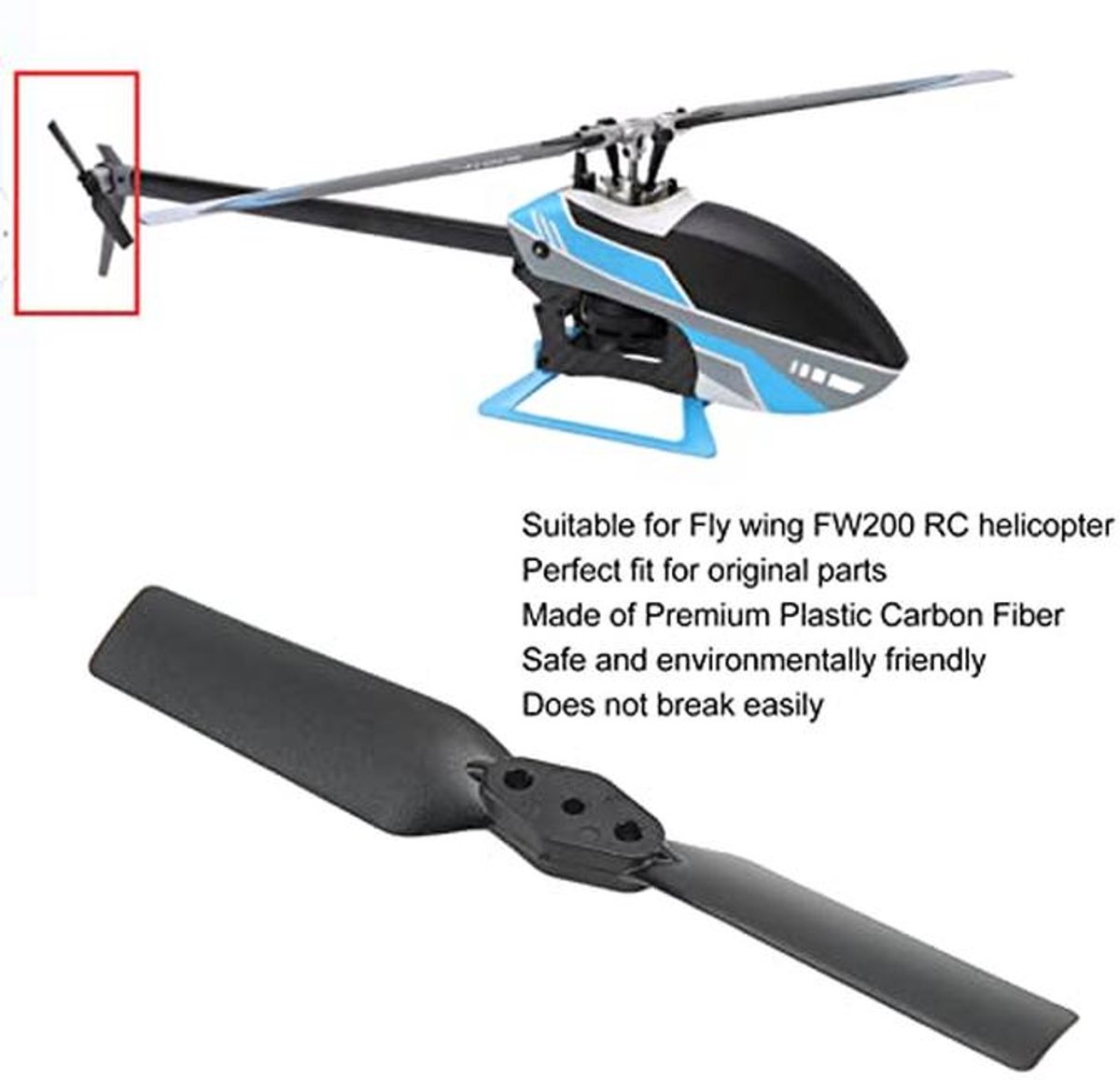 RC Helicopter Propeller - Helikopter Rotorblad en Staart Propeller voor Modelluchtvaart