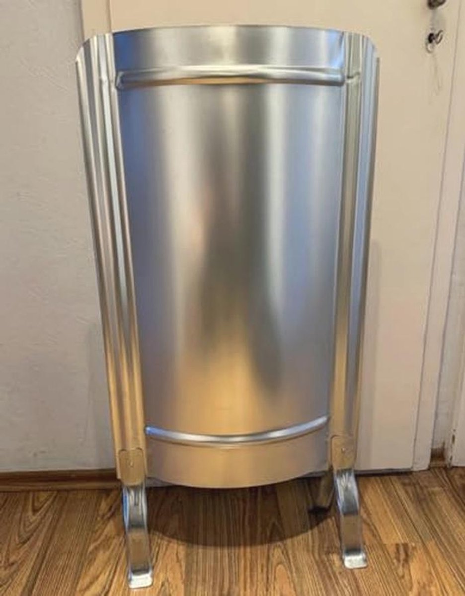 Kachelscherm met voeten - Modern Hitteschild 91 x 46 cm - Zilver