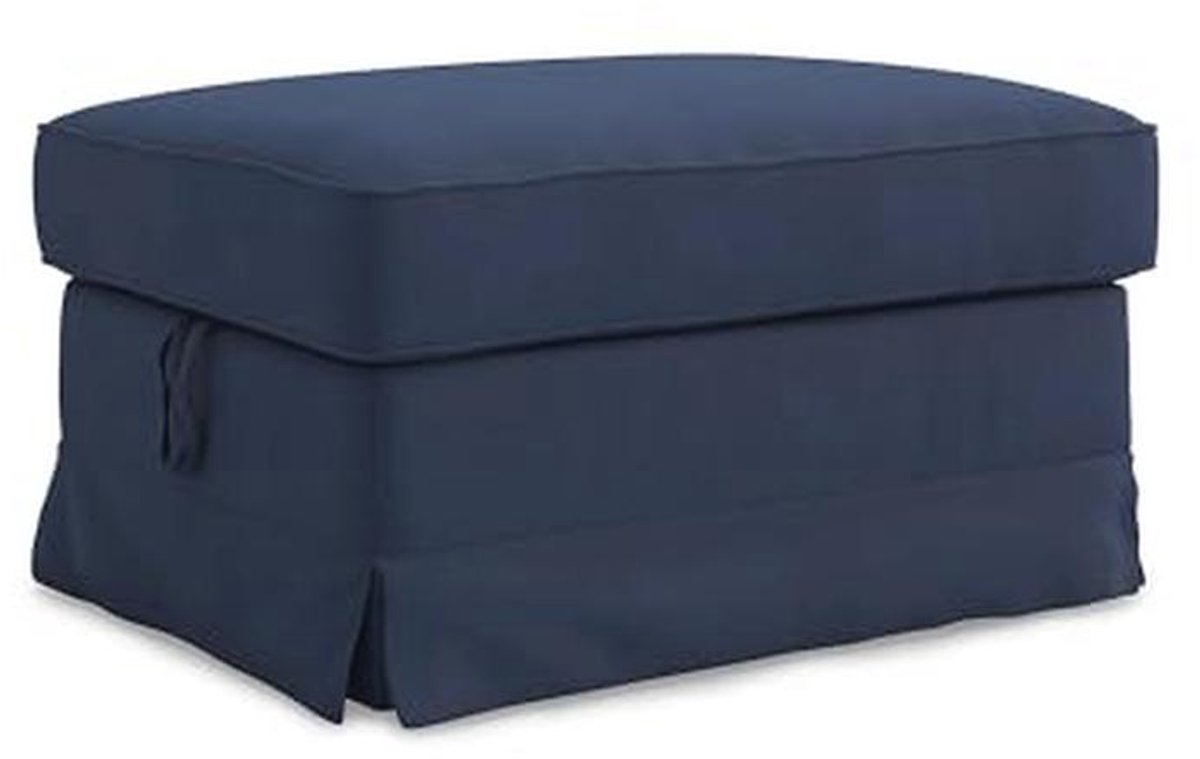 Vervangende Hoes voor IKEA Ektorp Voetenbank - 100% Katoen, Blauw, 82 x 62 x 44 cm