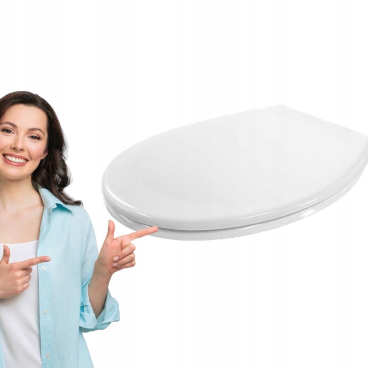 Zachtsluitend WC-bril met Easy Clean functie, wit
