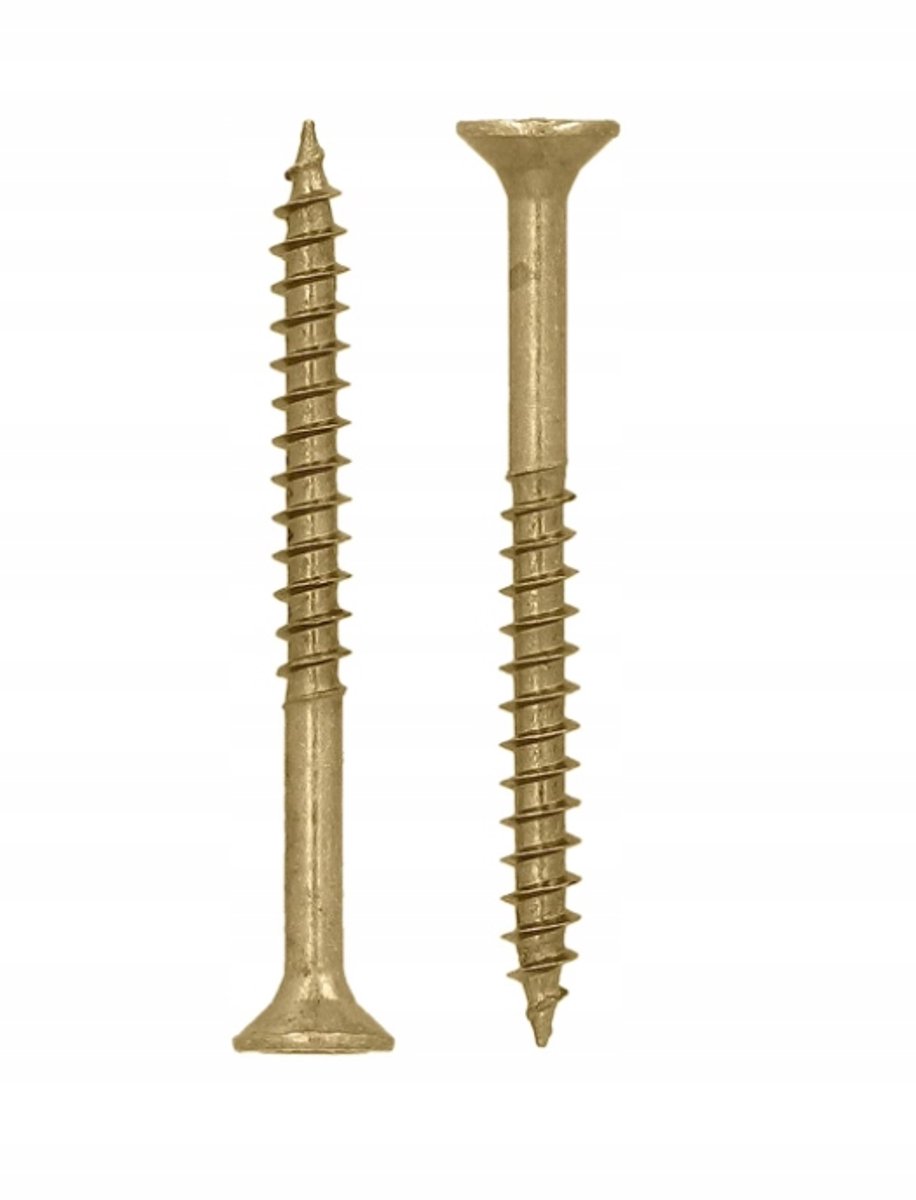 Geharde houtschroef met gedeeltelijke draad, verzinkt geel, 4,5x40mm - 1kg