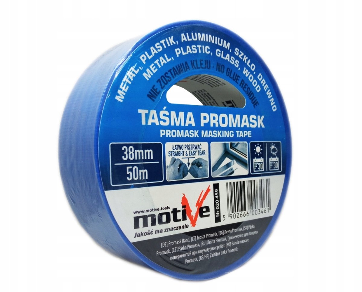 Motive PROMASK schilderstape 38mm x 50m - Professionele bescherming