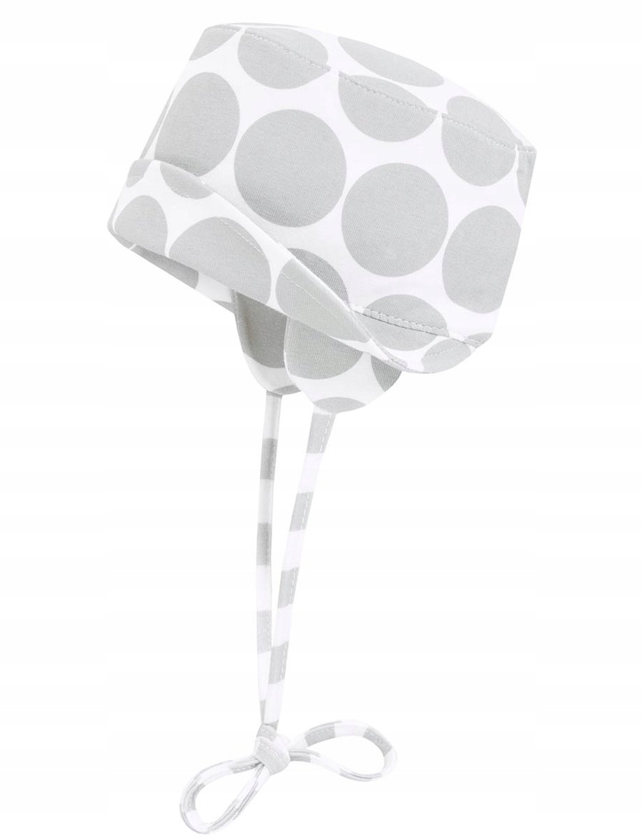 Doll Jersey Zonnehoedje met Koord - Maat 45 - Wit
