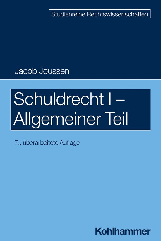 Schuldrecht I - Allgemeiner Teil - cover