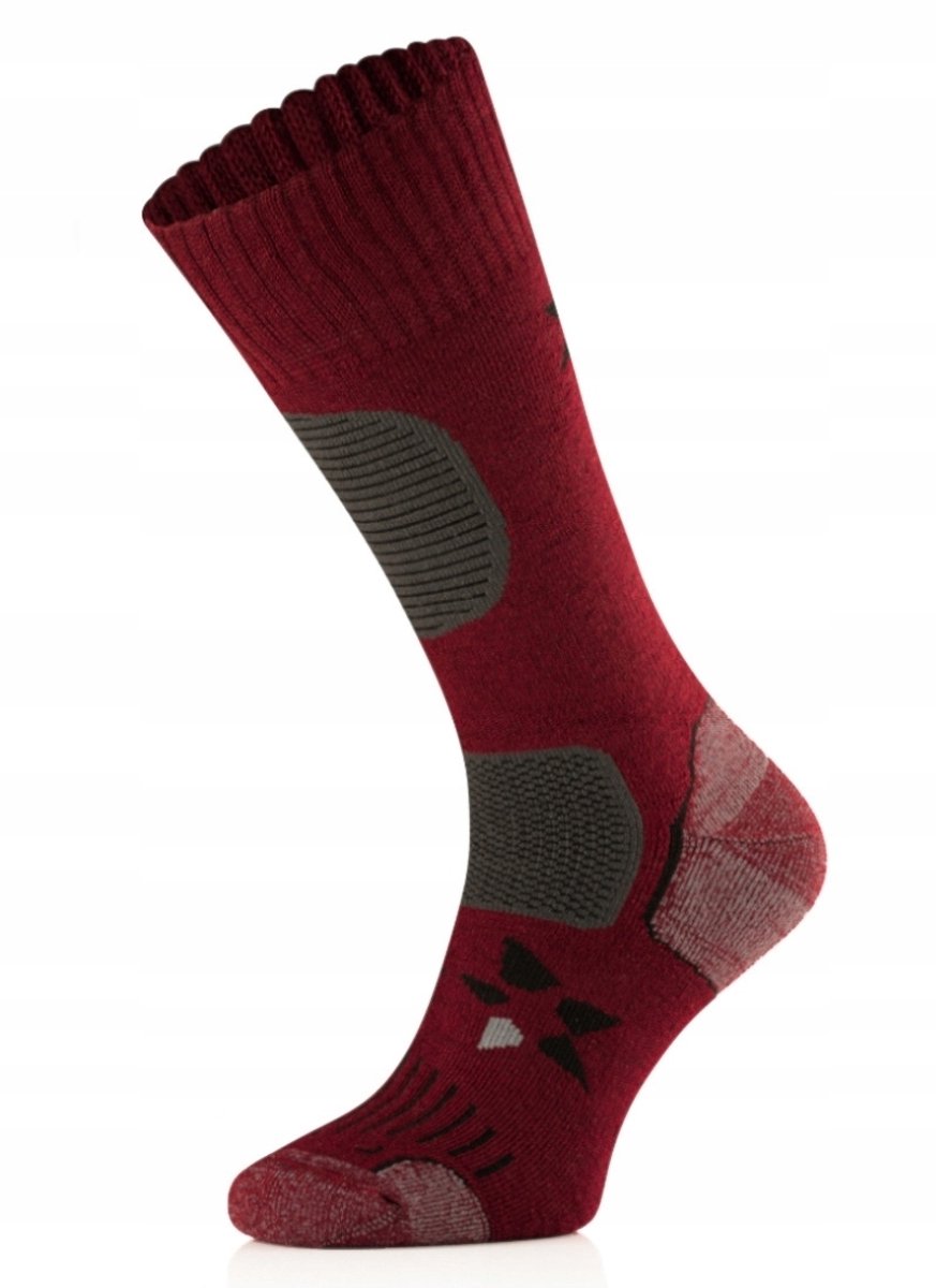 Peak Merino Wandelsokken Bordo Bordeauxrood