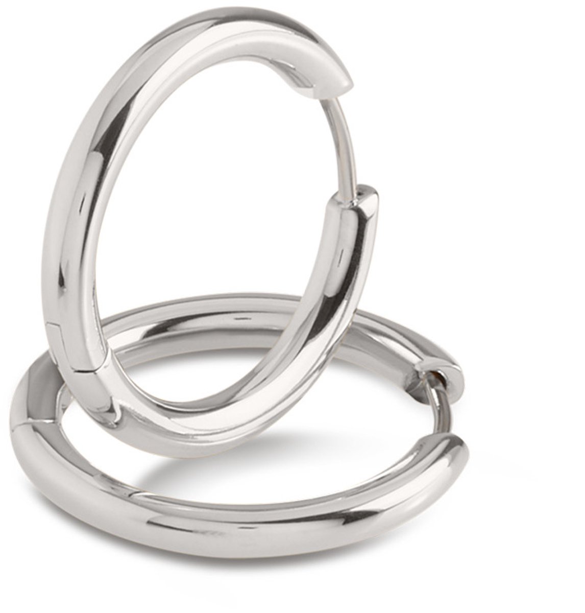 Boccia Titanium 05072-01 Dames Oorbellen - Oorringen - Sieraad - Zilverkleurig - 23 mm lang