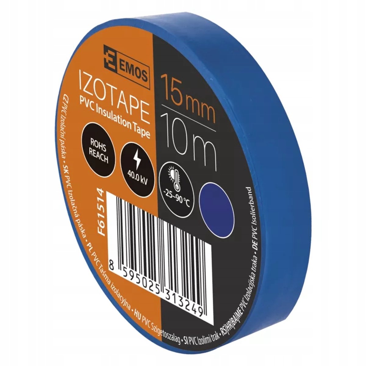 PVC Isolatietape 15mm x 10m Blauw - Professionele Kwaliteit