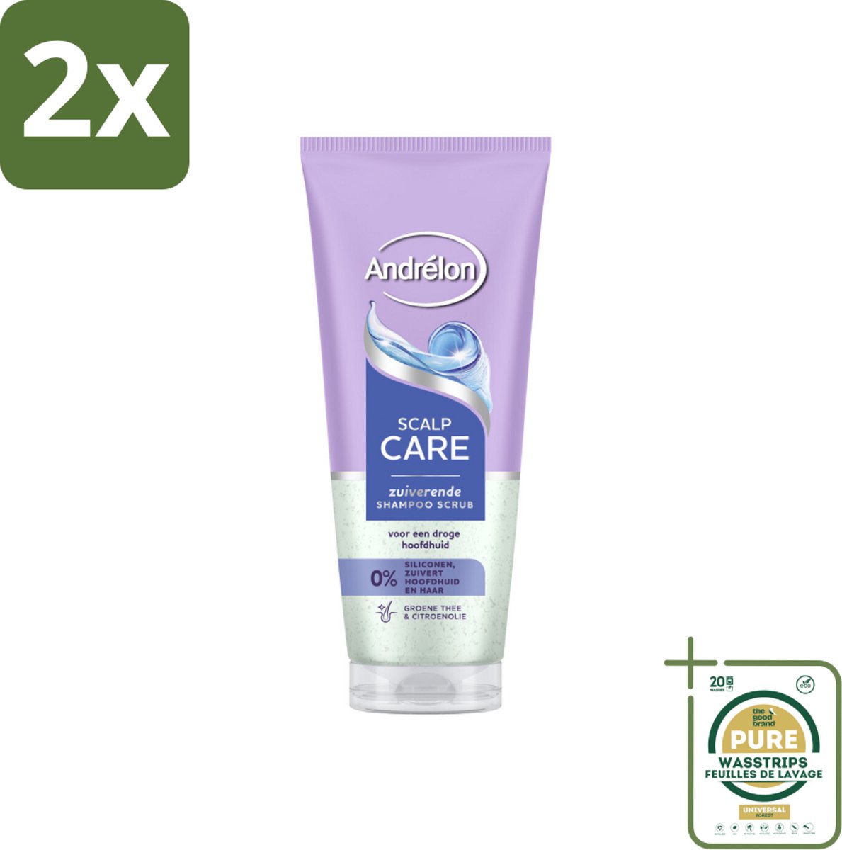 Andrélon – Shampoo Scrub – Anti Roos – 200 ml - Voordeelverpakking - 2 stuks - Roos - Hoofdhuid reinigen