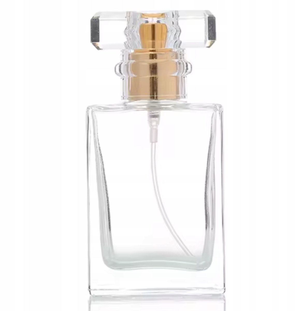 Glazen Parfumflesje met Gouden Vernevelaar - 50ml