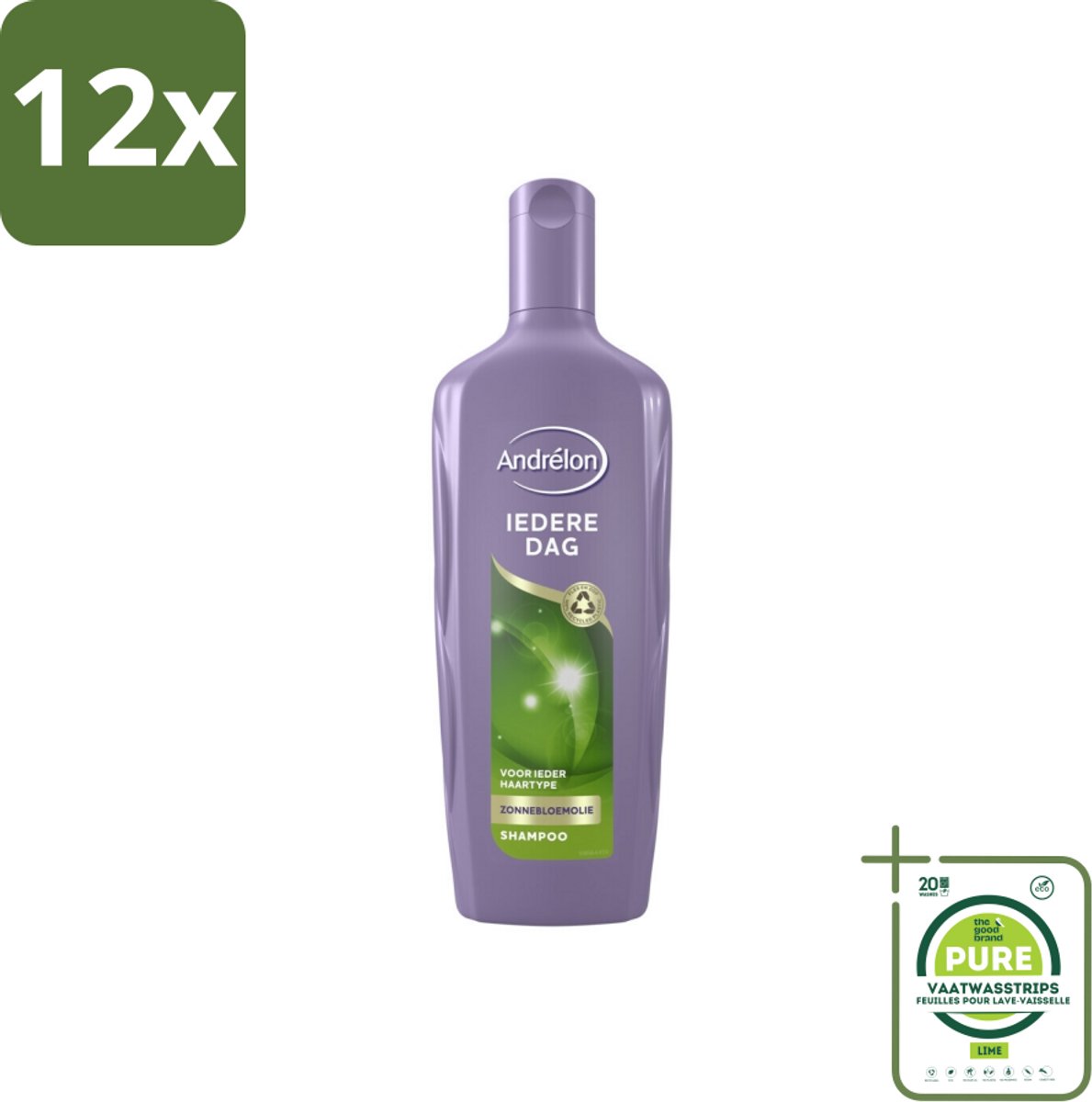 Andrélon - Iedere Dag - Shampoo - 300 ml - Voordeelverpakking - 12 stuks - Shampoo - Haarverzorging