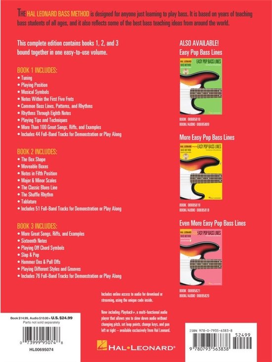 Hal Leonard Electric Bass Method Complete Edition livre pour basse