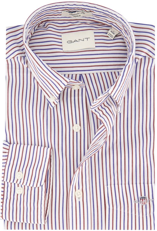 Chemise décontractée Gant, coupe classique, rouge en coton