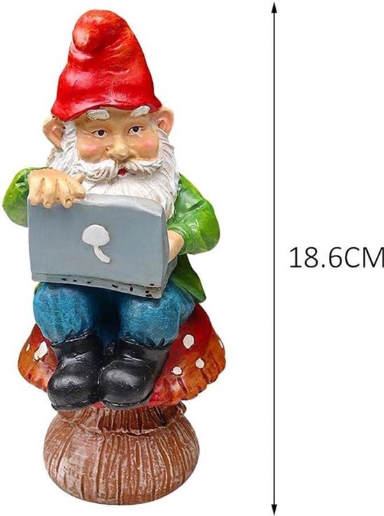 Guidre Tuinkabouter Op Motor – Grappig Dwergbeeldje Van 13 Cm, Waterdicht & Kleurvast, Stoer Cadeau Voor Motorliefhebbers En Tuinliefhebbers