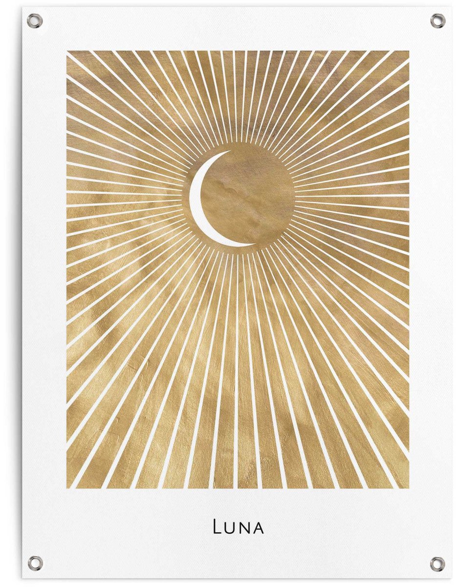 Tuinposter Maan - 80 x 60 - Canvas - REINDERS