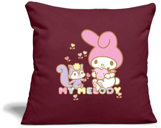 Foto: My melody plukt hartbloemen met risu sierkussenhoes 45 x 45 cm