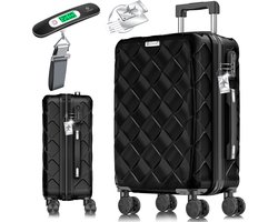 Kesser KESSER® Reiskoffer met Wielen - Koffer inclusief Paspoorthouder & kofferweegschaal & bagagelabel - Trolley Koffers met TSA Cijferslot - Zwart