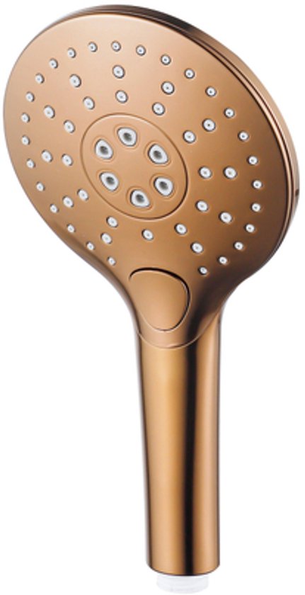 FugaFlow Eccelente Acces Handdouche - ø12cm - rond - 3 standen - Geborsteld koper PVD (Koper)