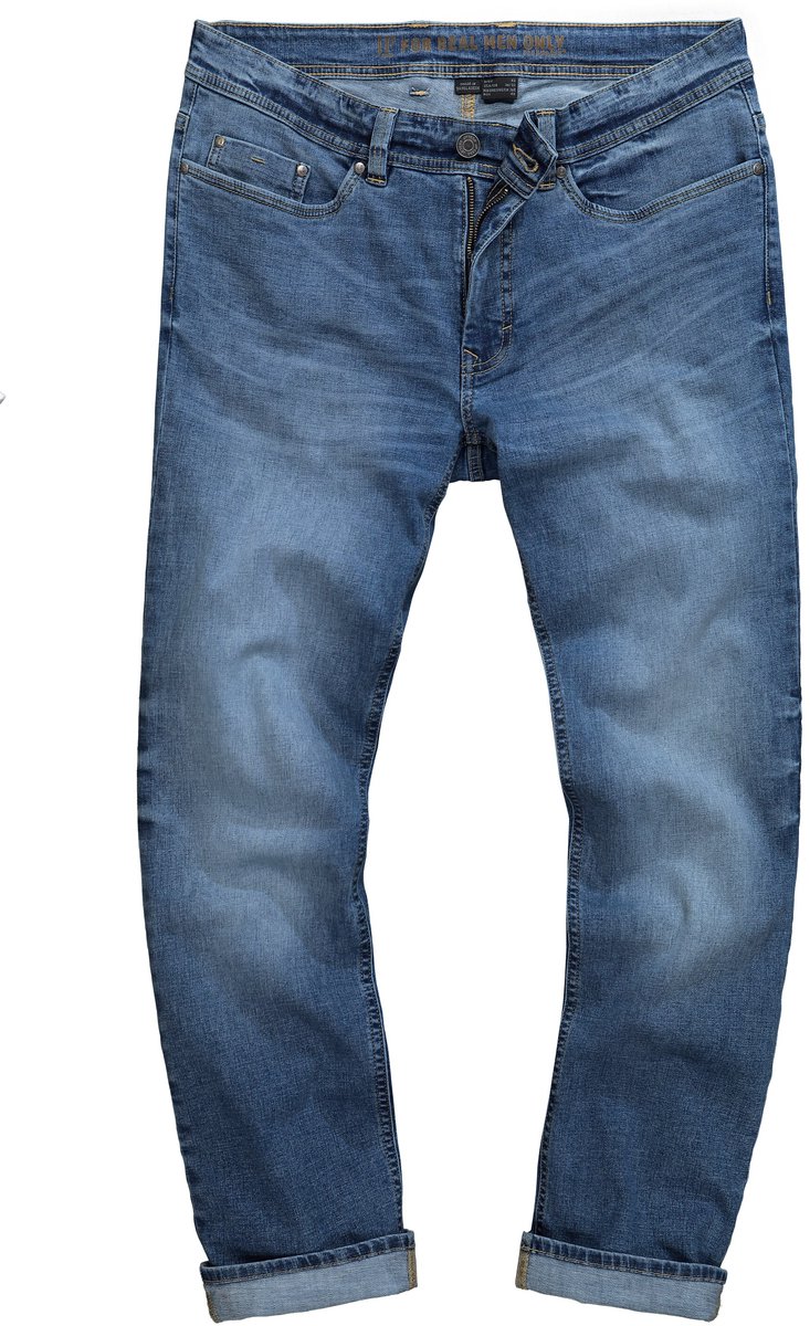 JP 1880 - Heren - Jeans denim FLEXNAMIC® Buik-Fit Regular Fit 5-pocket - Licht blauw denim - Maat 34