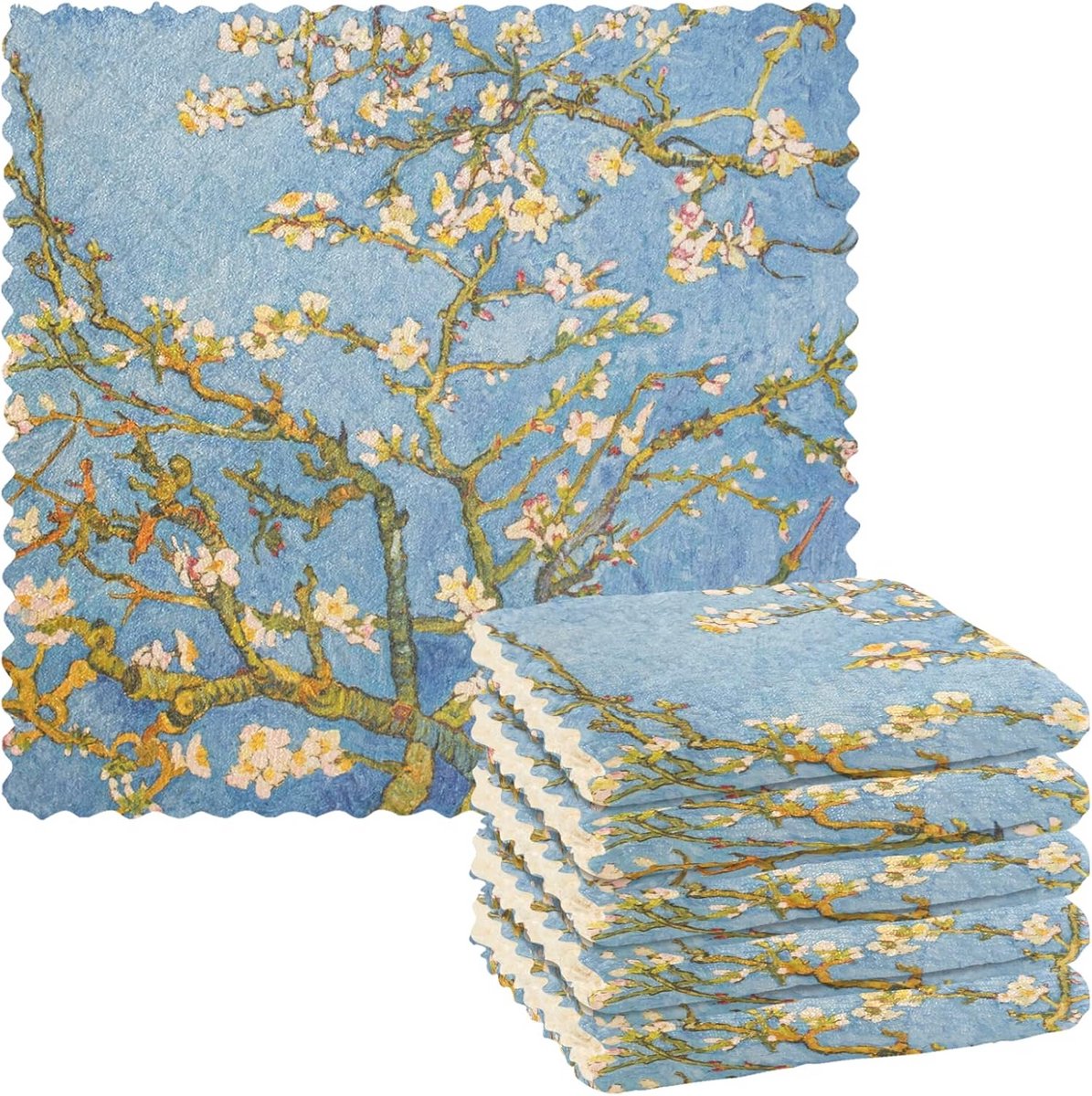 Set van 6 Zweedse Vaatdoeken Zacht en Absorberend voor Keuken 28x28 cm